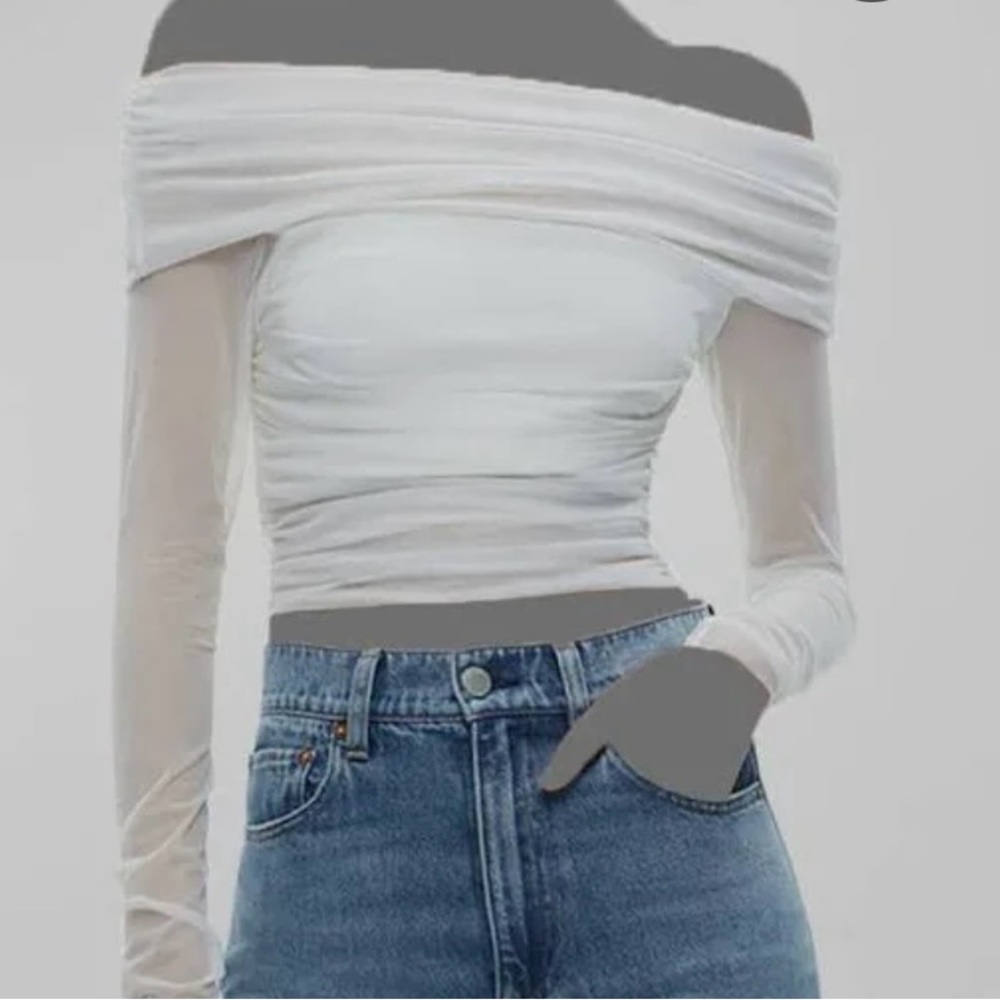 Alice + Olivia White Isadola Top